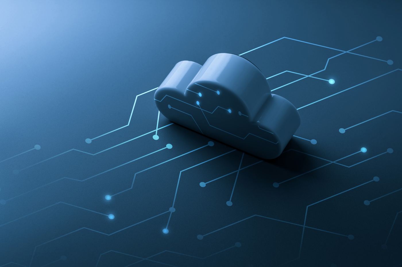 Cloud networking illustration